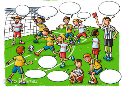 Fußballspiel_Schulbuchillustration