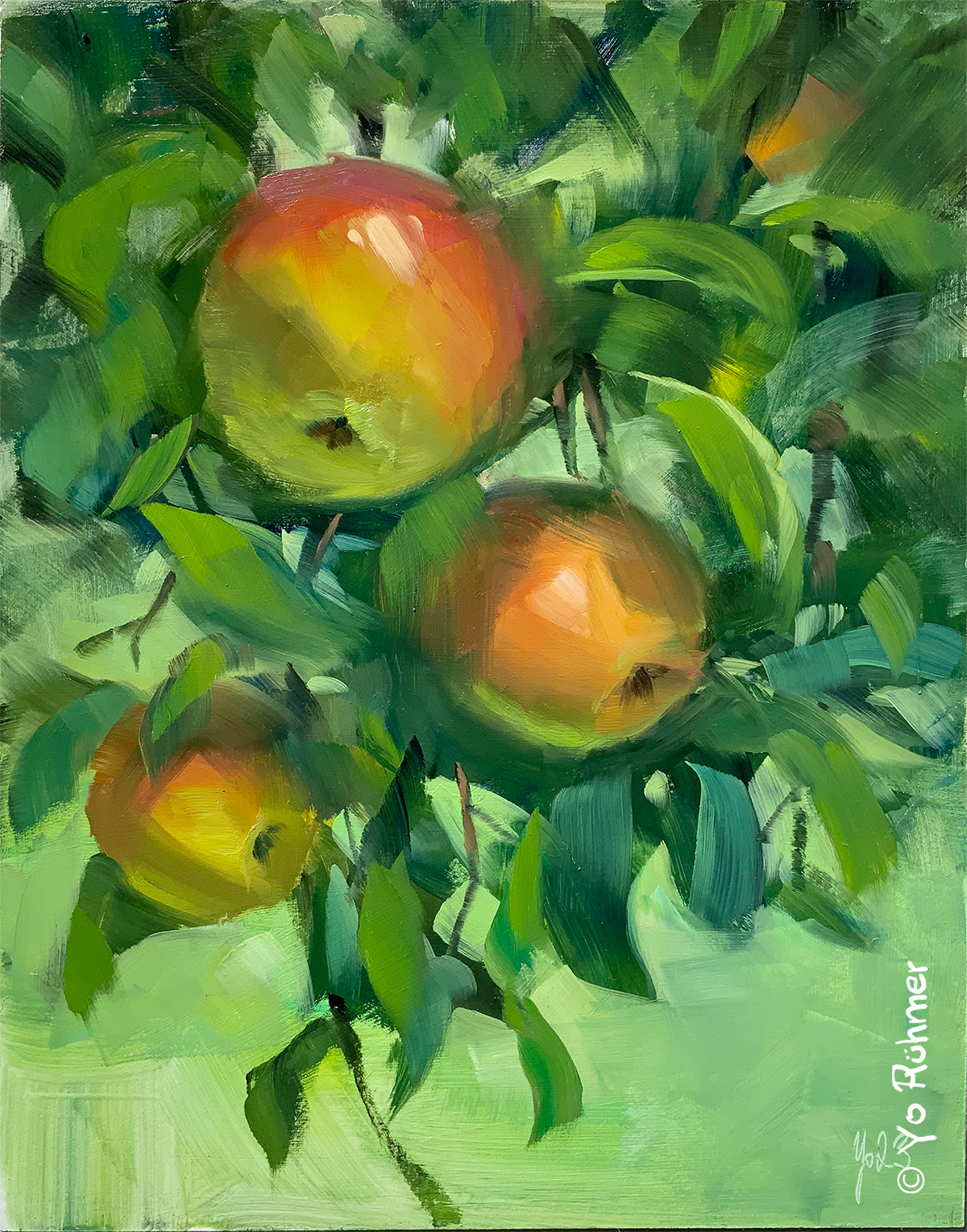 Apfel-gemalt-ölbild-pleinairmalerei_1179