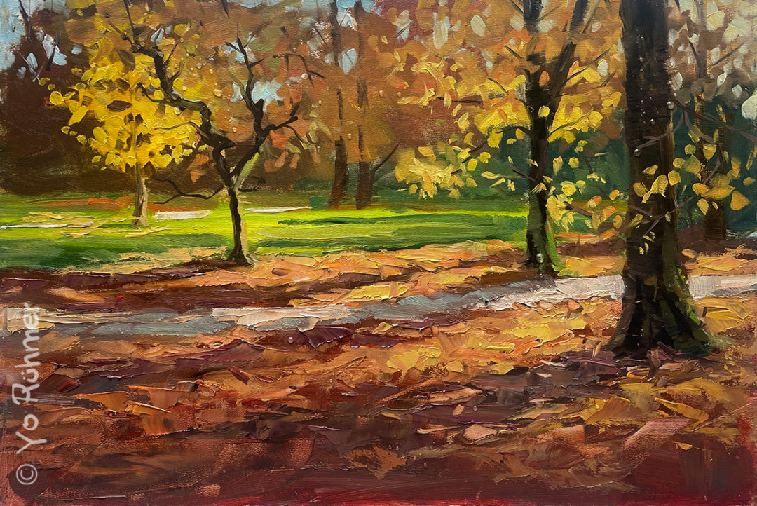 Herbst-günthersburgpark-ölbild-pleinairmalerei-1221
