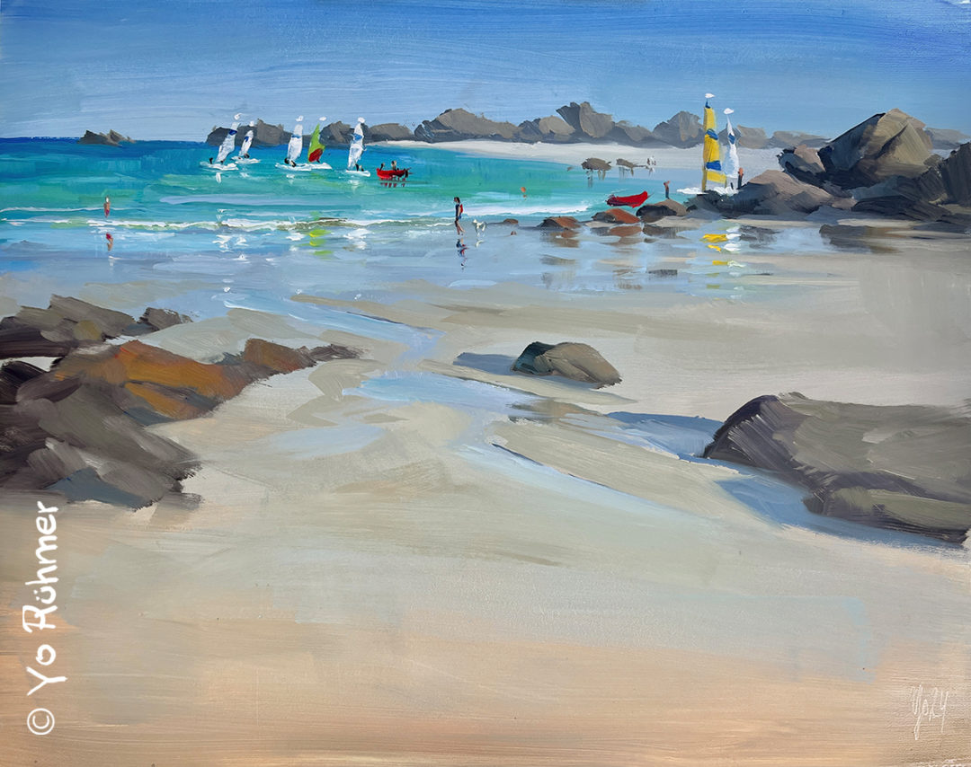 Bretagne-plage-des-amiets-peinture-sur-le-motif-pleinairmalerei-1292