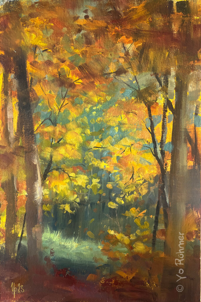 Herbstwald-gemalt-Ölbild-pleinairmalerei-1345