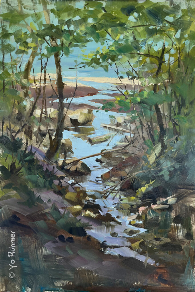 Bachlauf_Ostsee_Pleinairmalerei_ölmalerei_1394