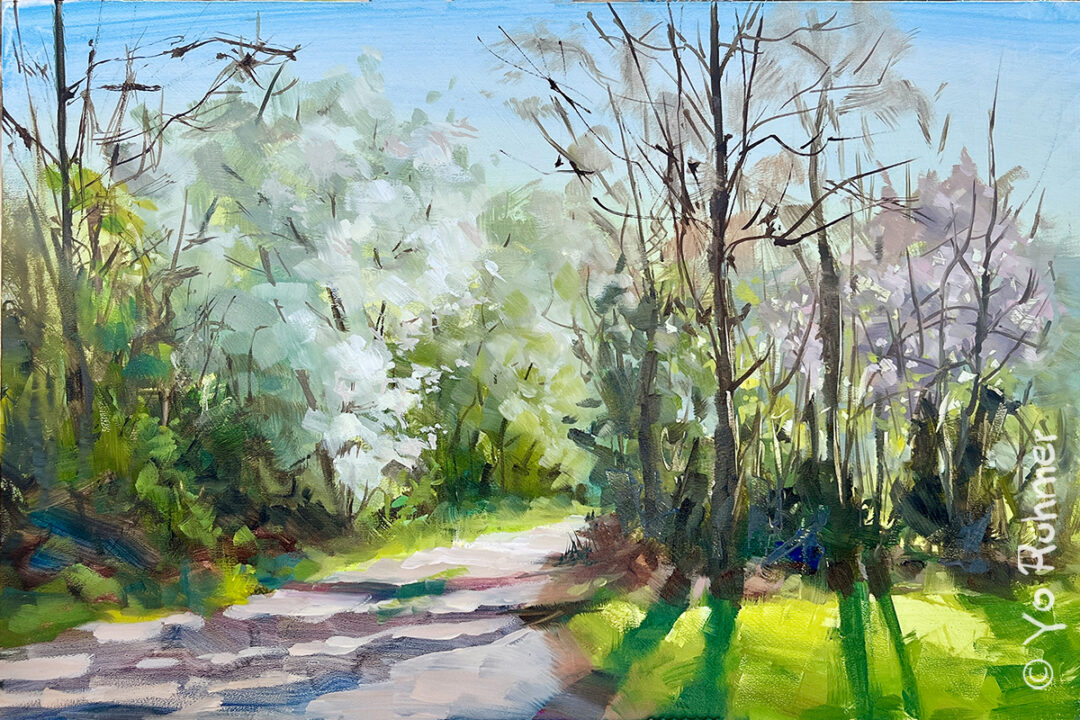 Frühlingsweg-Ölbild-Pleinairmalerei-1386