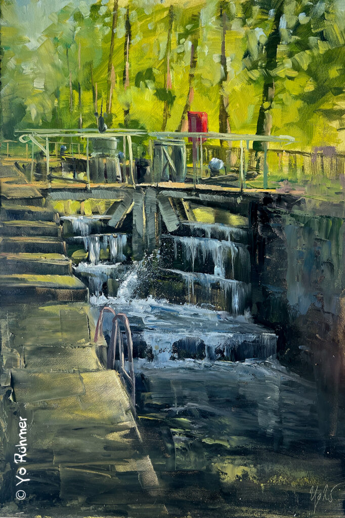 Schleuse_Meppen_ölbild_Pleinairmalerei-1389