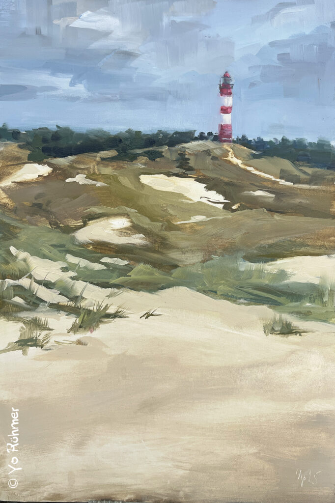 Amrum_Leuchtturm_Ölbild_Pleinairmalerei-1415