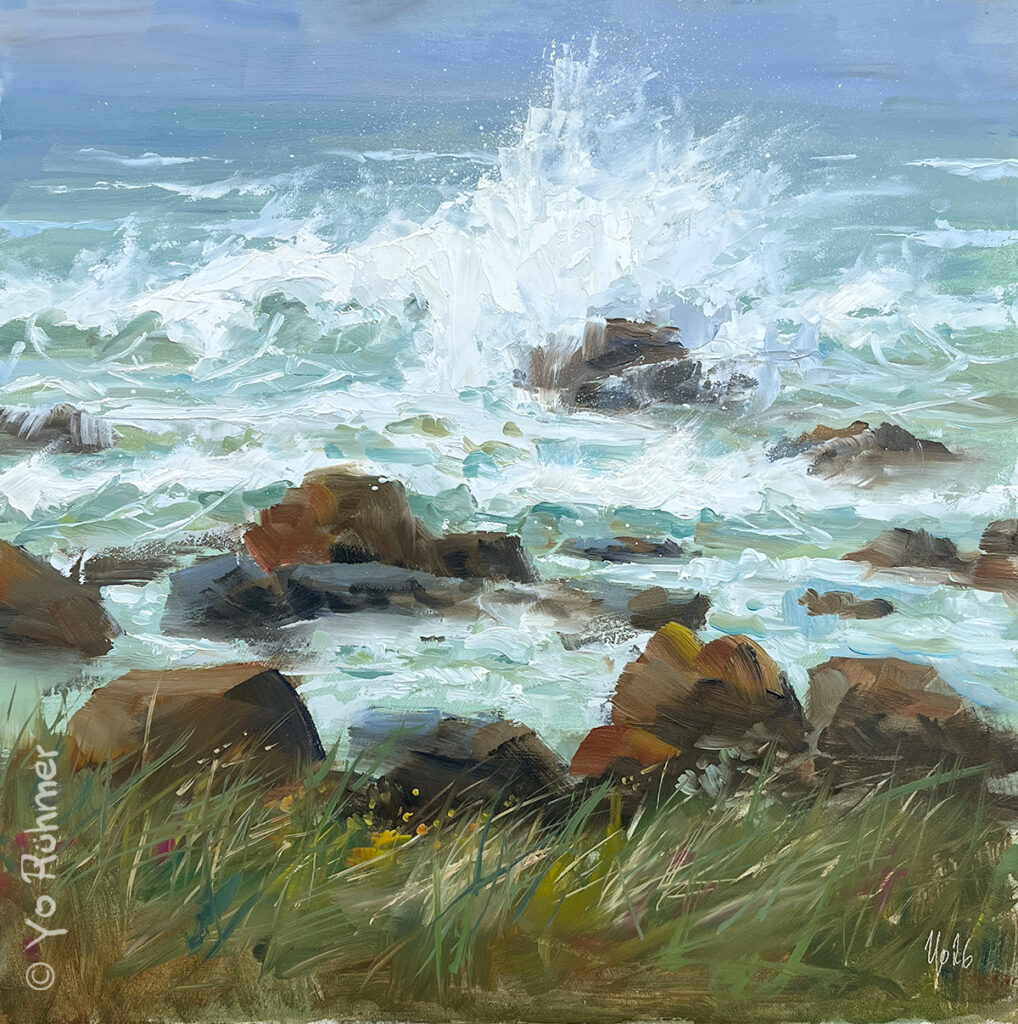 Bretagne–Wellen_Ölbild-Brandung_Pleinairmalerei–1521
