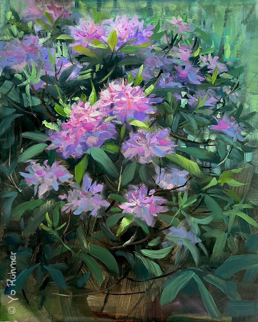 Rhododendron_ölbild_Pleinairmalerei_1516