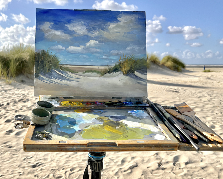 Taunus-Feld-pleinairmalerei